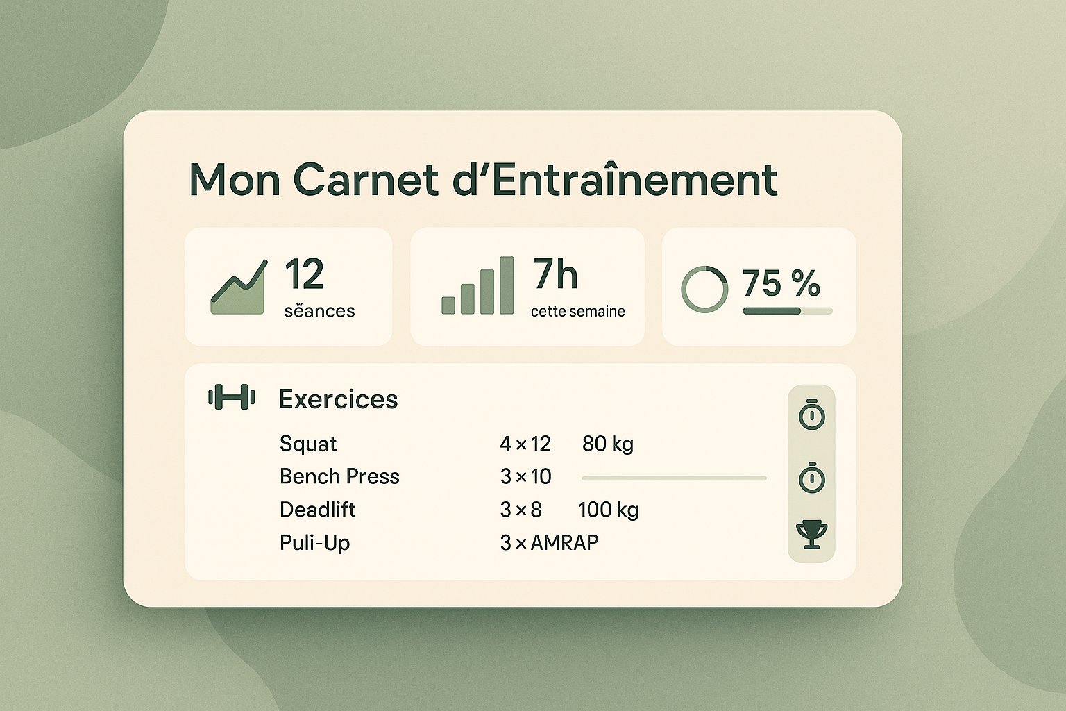 Mon Carnet d'Entraînement